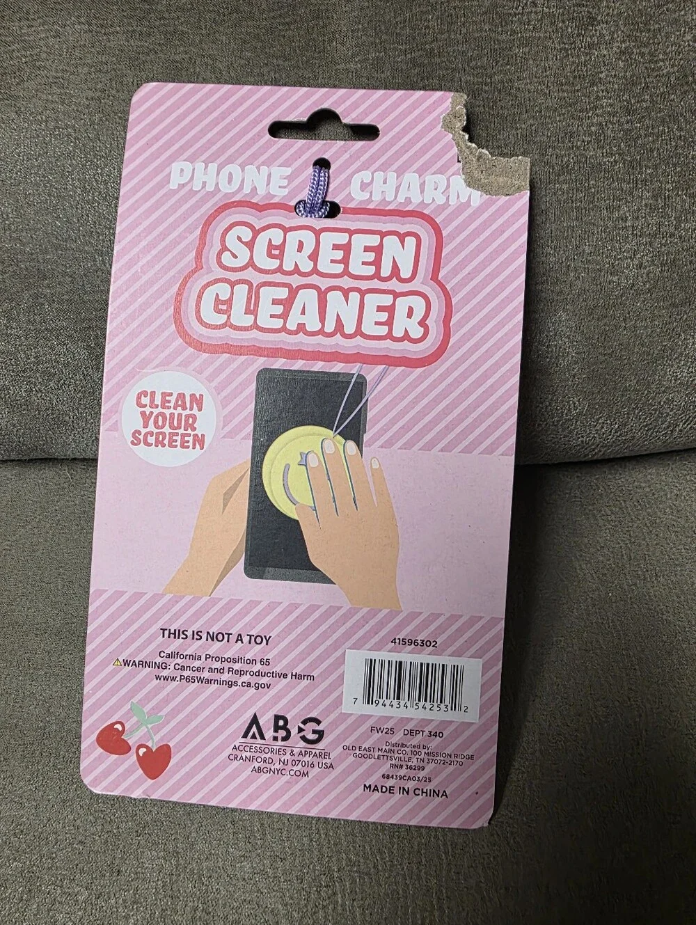 Yellow Star-Eye Smile Phone Screen Cleaner Charm